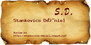 Stankovics Dániel névjegykártya